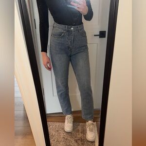 H&M Women's Blue Straight Leg Jeans